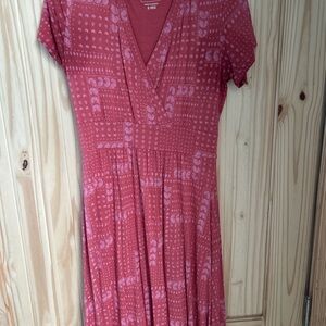 L.L. Bean Pink Flutter Sleeve Sundress